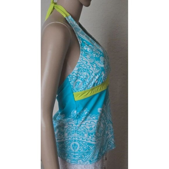 Athleta Floral paisley multicolor Halter Tankini Top Size M - Picture 3 of 8